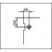 Угловой соединительный элемент для душевой кабины "Plan square" 90° стекло - стена