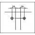 Угловой соединительный элемент для душевой кабины "Plan square" 135° стекло - стекло