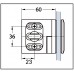 Угловой соединительный элемент для душевой кабины "Milano" 90° - 137° для неподвижных конструкций