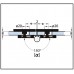 Угловой соединительный элемент для душевой кабины "Milano" 45° - 180° для неподвижных конструкций