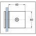 Угловой соединительный элемент для душевой кабины "Milano Pur" 90° стекло - стекло