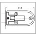 Дверная петля для душевой кабины "Romana" 90° с крепежной пластиной с одной стороны
