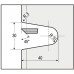 Угловой соединительный элемент для душевой кабины "Romana" 135° стекло - стена