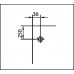 Угловой соединительный элемент для душевой кабины "Plan square" 90° стекло - стена